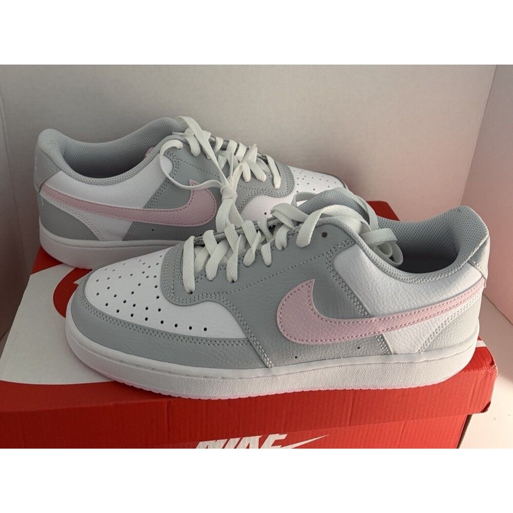 Nike Court Vision Low Pure Platinum Pink White Women's 10 Men's 8.5 IB4009-043
